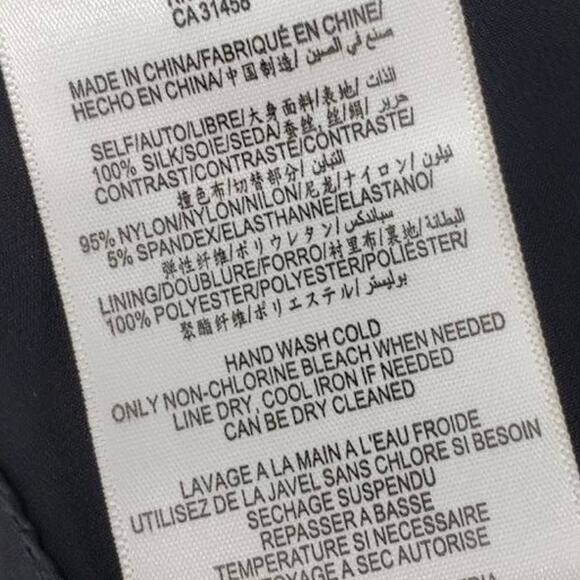 BCBGMaxAzria Silk Chiffon Drape Open Back Sequined Tank Top - Picture 5 of 6